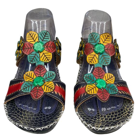 L’artiste X Spring Step Women’s Edrea Floral Multicolor Sandals Size 40 US 9 - Picture 7 of 11